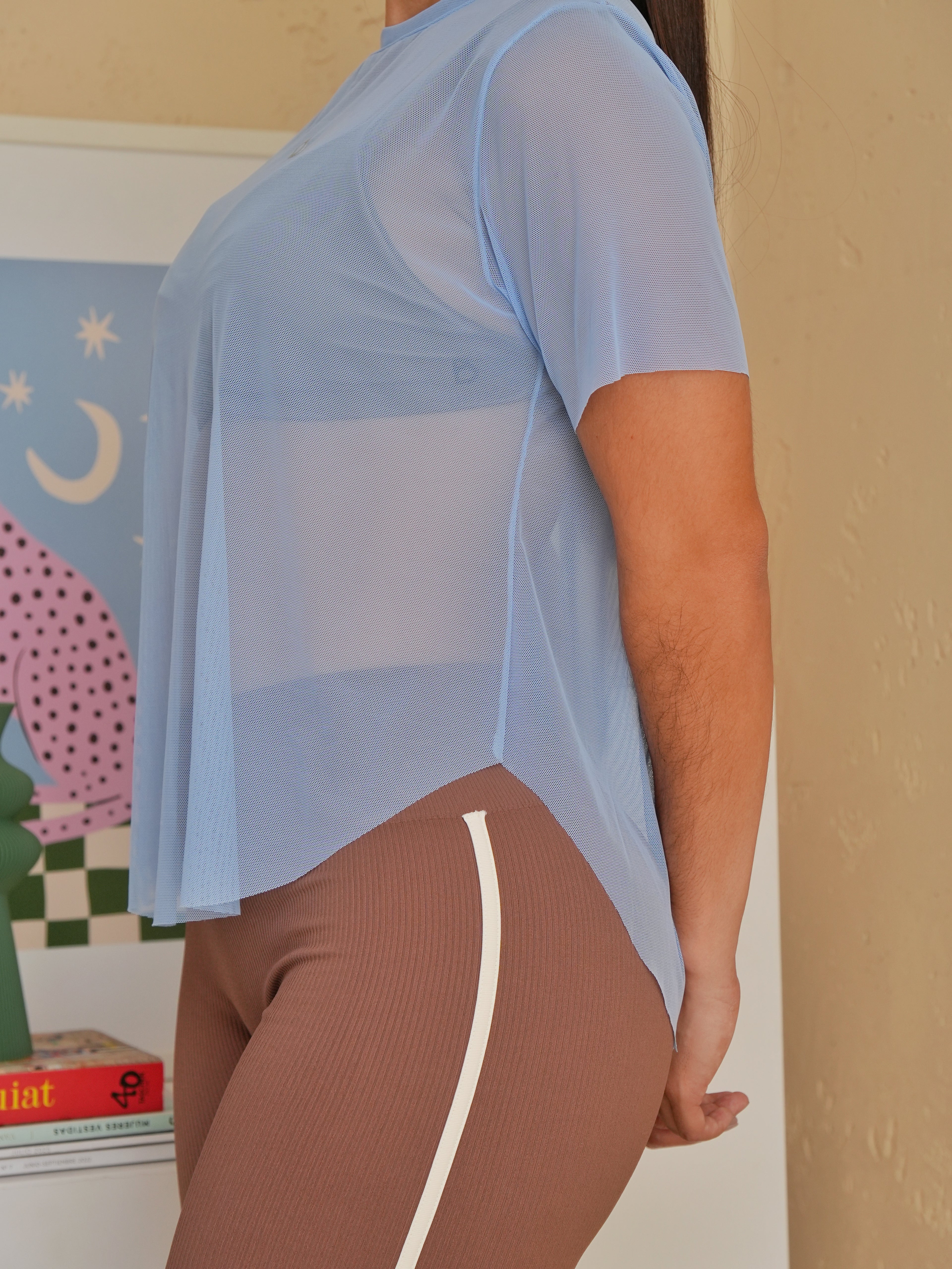 Camiseta Malla Fierce Baby Blue