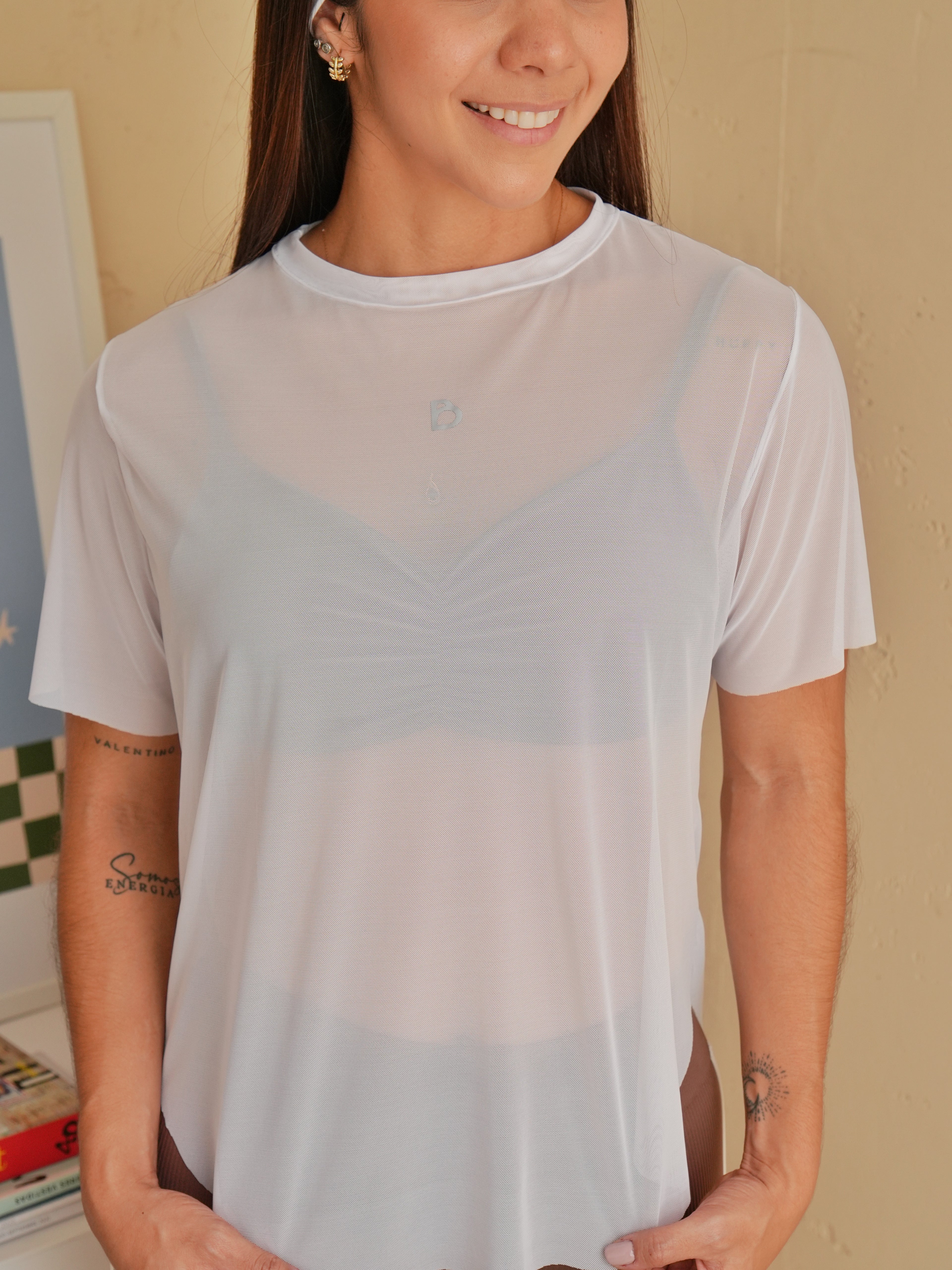 Camiseta Malla Fierce Blanco