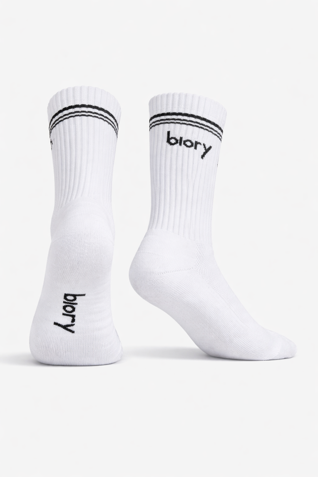 Medias Largas Blancas con Rayas