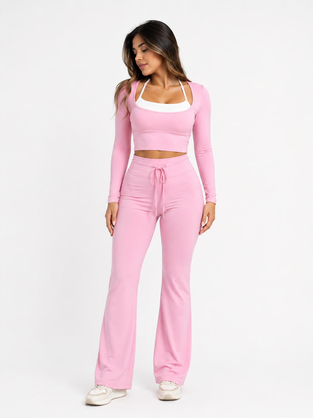 Set Legging & Top ML Ref 001 Rosado