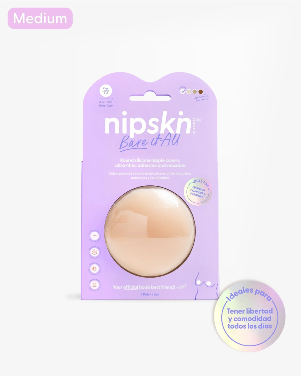 Cubrepezones de Silicona Reutilizable Nipskin