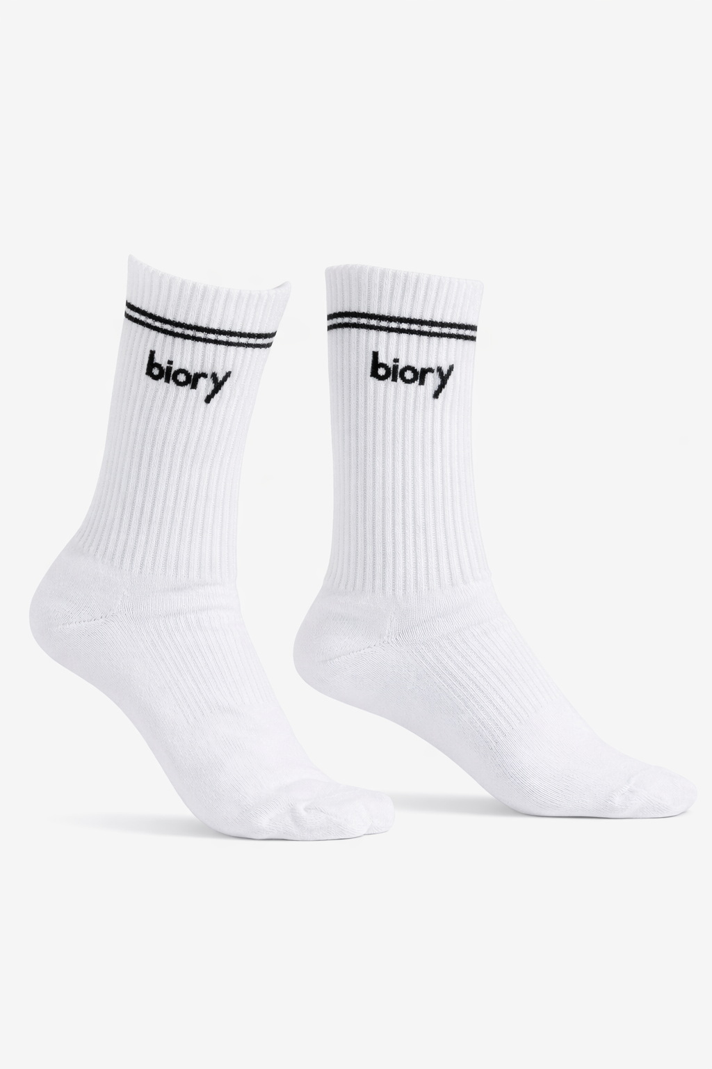 Medias Largas Blancas con Rayas