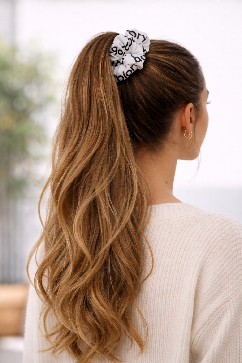 Set de Scrunchies Biory – Duo Esencial (Negro + Logo)