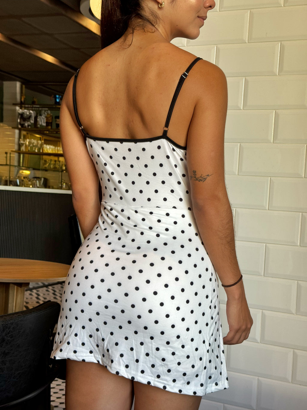 Vestido Princesa Puntos Blanco