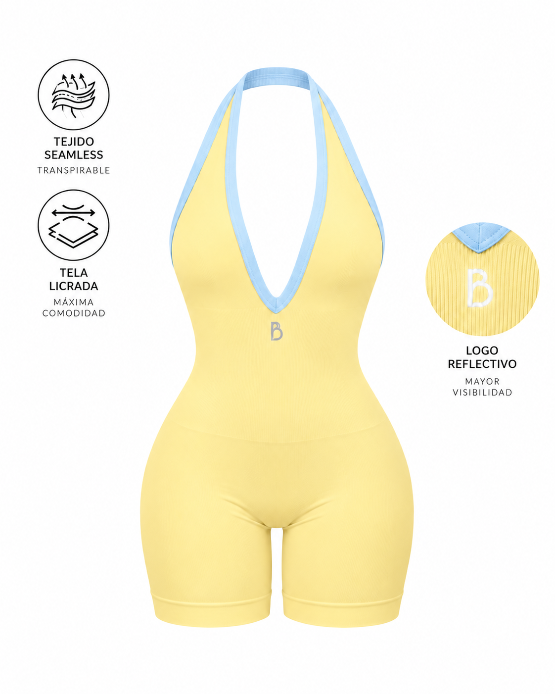 Enterizo Corto V Ref 6116 Amarillo