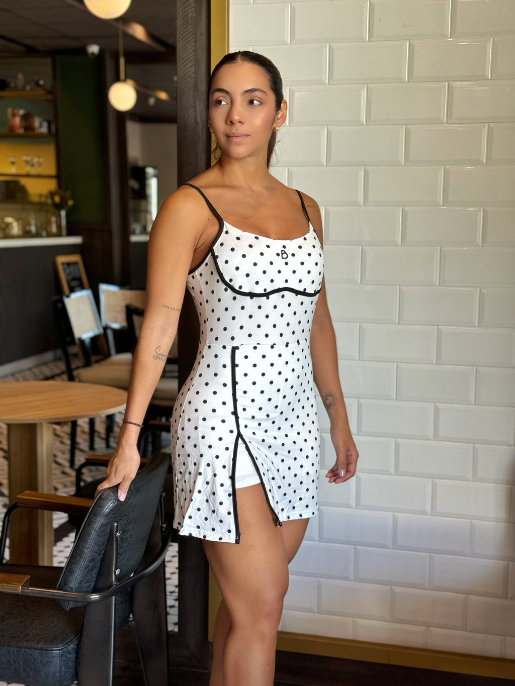 Vestido Princesa Puntos Blanco